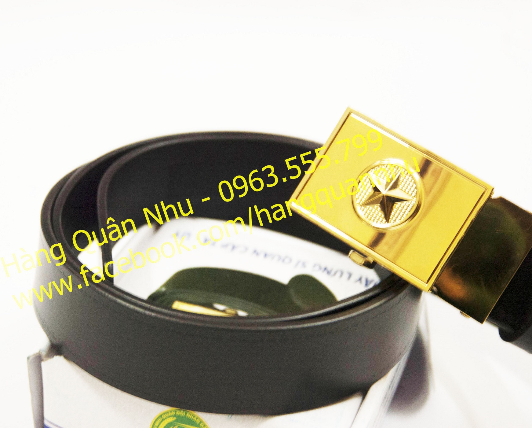Dây thắt lưng sĩ quan màu đen Hải quân Không quân